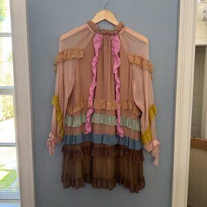 Cynthia Rowley Multi-color  Ruffle Dress in XS